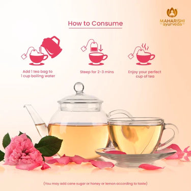 Rose Hibiscus Tea | Uplifting & Calming Ayurvedic Blend 30gm